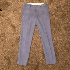 Wedding skinny fit blue wool twill